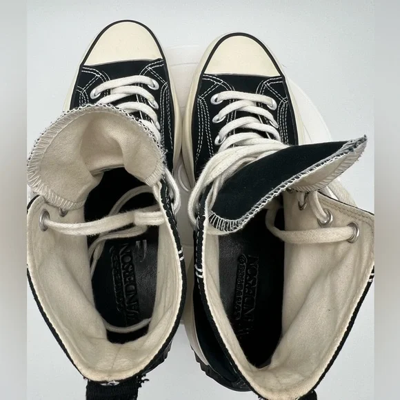 Converse Run Star Hike x J.W. Anderson Black/Gum High Sneaker M 8.5 W 10 Unisex - Picture 6 of 9